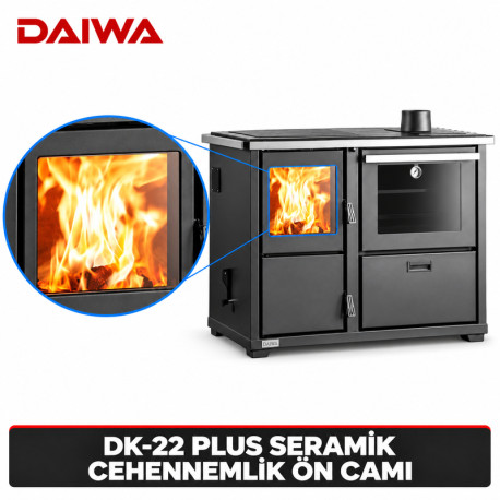 DAİWA DK-22 PLUS SERAMİK CEHENNEMLİK ALEV CAMI — Daiwa Kazan
