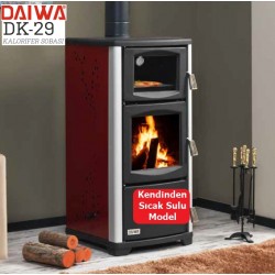 DAİWA DK-29 KUZİNELİ ŞÖMİNELİ SICAK SULU KAT KALORİFER SOBASI (ÜCRETSİZ KARGO)